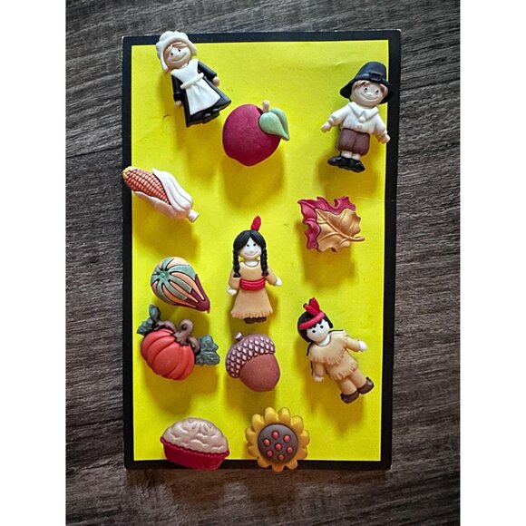 Thanksgiving mug + Pilgrims & Indians magnets set – 12 oz mug by Fringe Studio - Picture 2 of 8